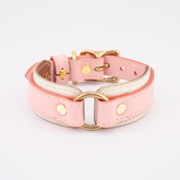 Leather Dog Collar - Pink