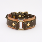 Leather Dog Collar - Moss