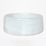 Premium Marble Dog Bowl | White Onyx
