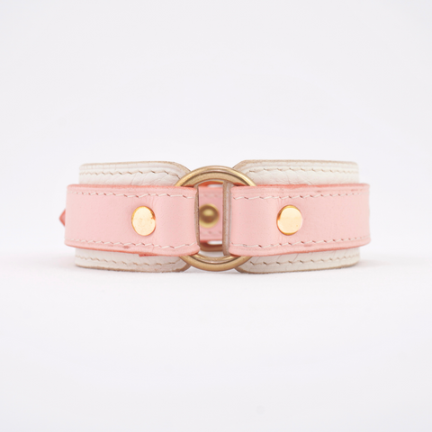 Leather Dog Collar - Pink