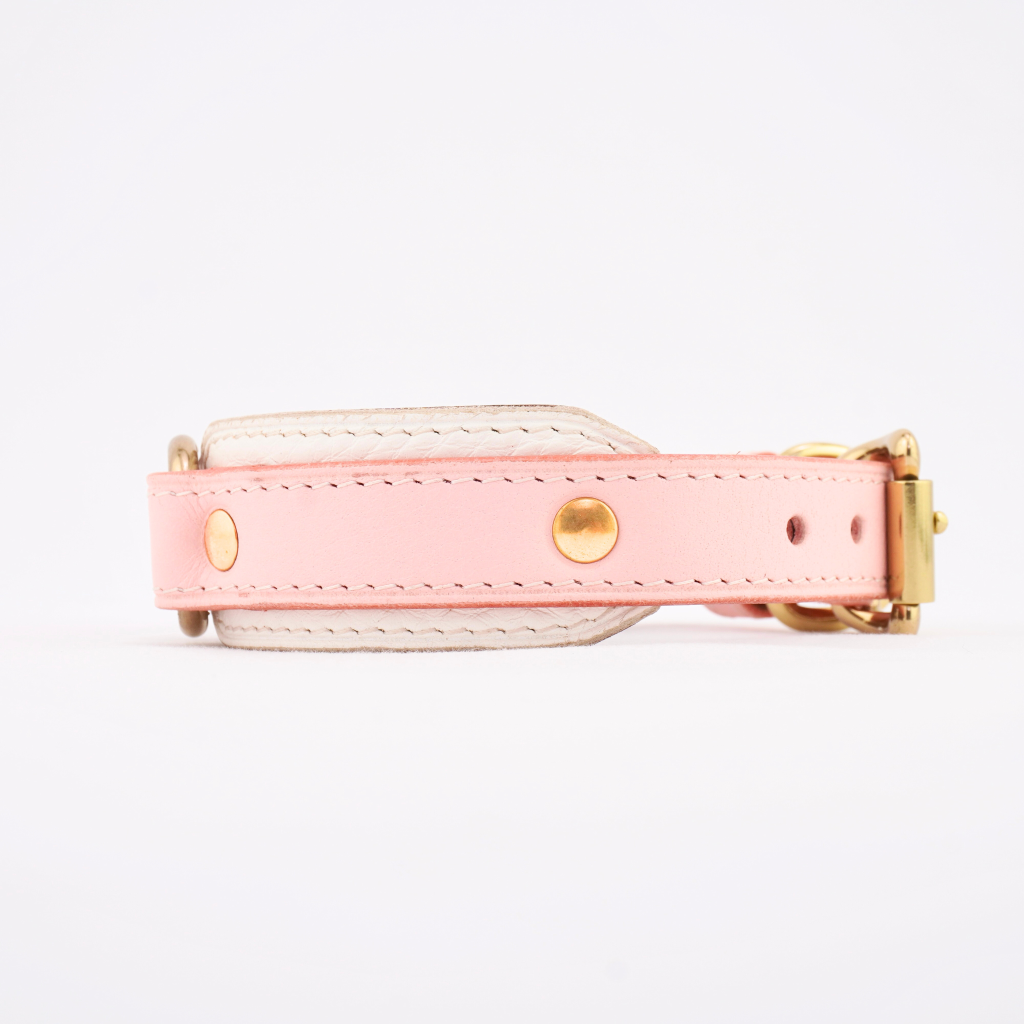 Leather Dog Collar - Pink