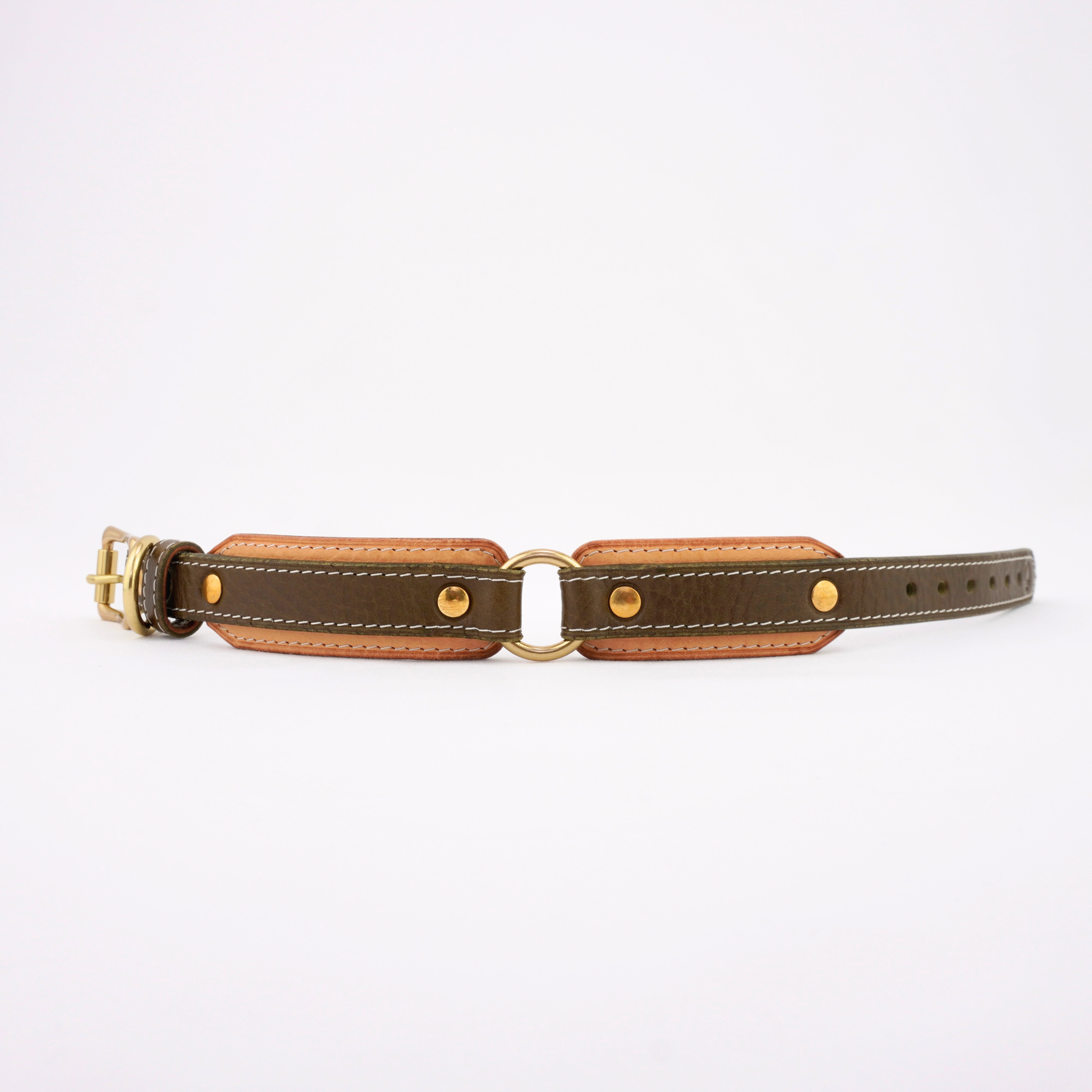 Leather Dog Collar - Moss