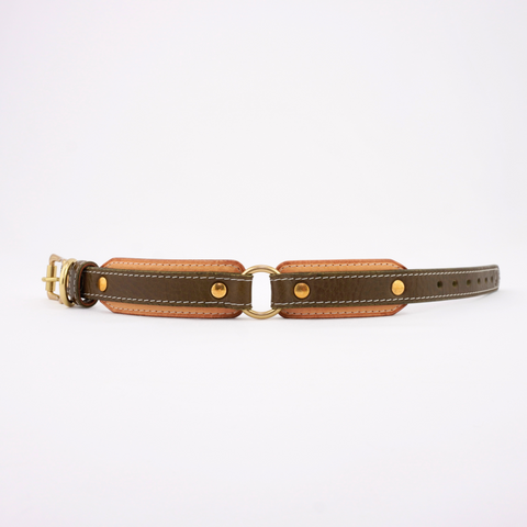 Leather Dog Collar - Moss