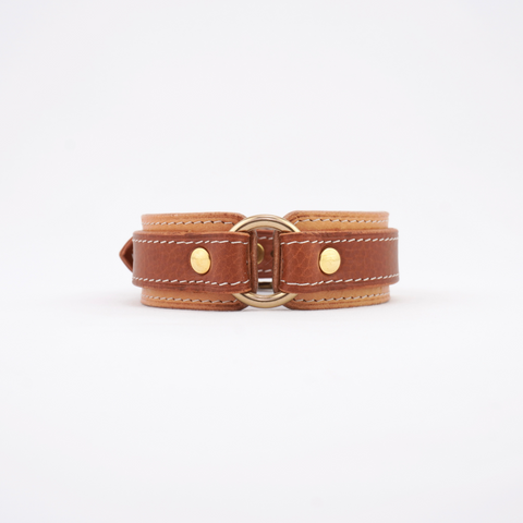 Leather Dog Collar - Tan