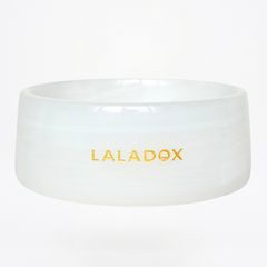 Premium Marble Dog Bowl | White Onyx