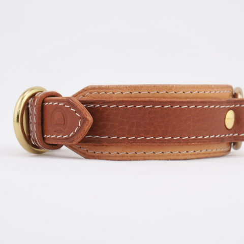 Leather Dog Collar - Tan