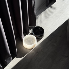 Premium Marble Dog Bowl | Black