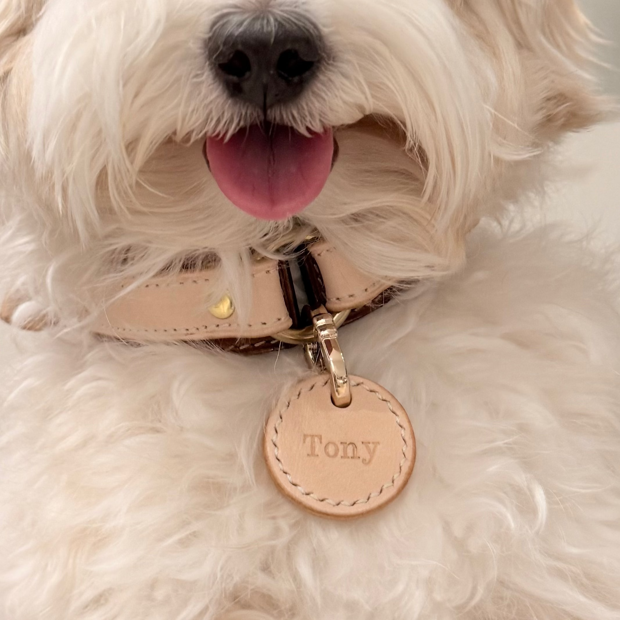 Costum Leather Name Tag