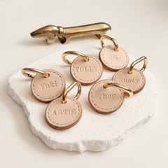 Costum Leather Name Tag